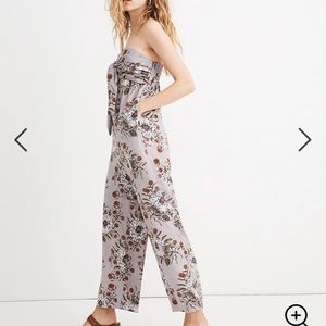 Madewell Strapless Tie-Front Jumpsuit NWT